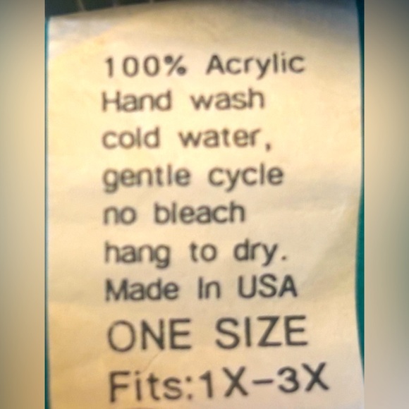 Vintage Sweater Turquoise Floral and Lace Detailing 80s New With Tags - Picture 8 of 8